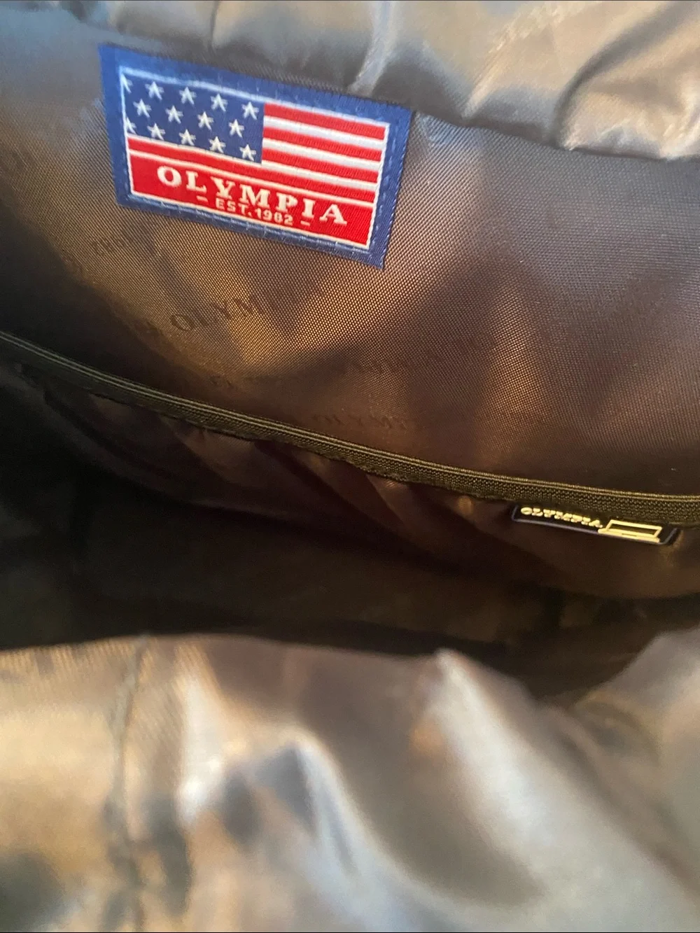 Olympia Activewear Red and Black Canvas Backpack with Front Pocket